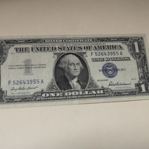 1957 U.S One Dollar Silver Certificate  Very Fine