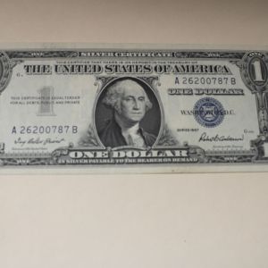 1957 U.S One Dollar Silver Certificate Uncirculated