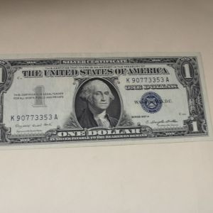 1957-A U.S One Dollar Silver Certificate Uncirculated