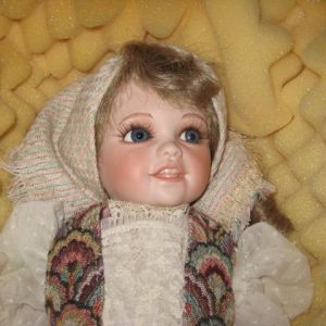 Dolls by Jerri 9313 Mitzi Switzerland NIB 17" porcelain made in USA