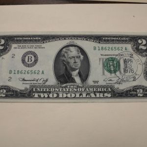 1976 Two Dollar First Day Cancel Uncirculated New York