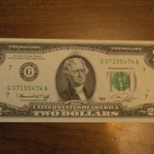 1976 U.S Two Dollar Federal Reserve Note UNC District C Philly