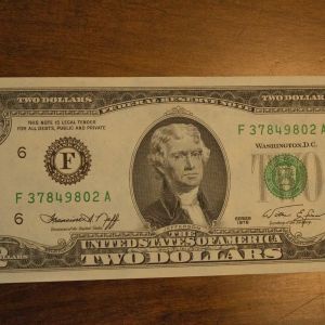 1976 U.S Two Dollar Federal Reserve Note UNC District F Atlanta