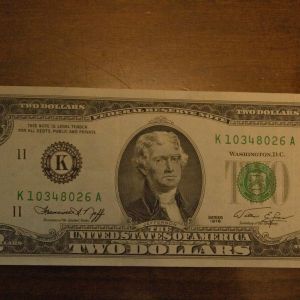 1976 U.S Two Dollar Federal Reserve Note District K Dallas