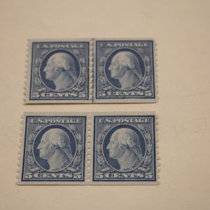 U.S #496 Coil Pair and Line Pair Fresh Strong Color Mint NH