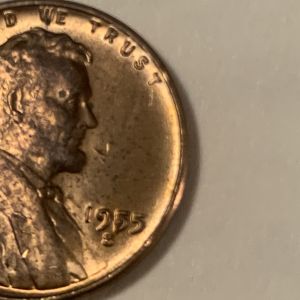 1955-S (Clogged Error) Red U.S Lincoln Wheat Cent Gem UNC