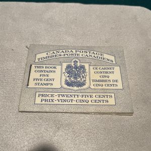 Canada #336 Booklet Pane With Label Stamp Book