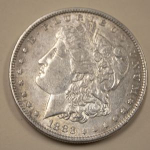 1883 U.S Morgan Silver Dollar About Uncirculated