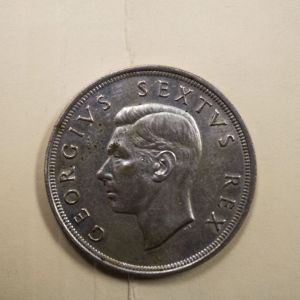 1952 South Africa 5 Schillings About Uncirculated