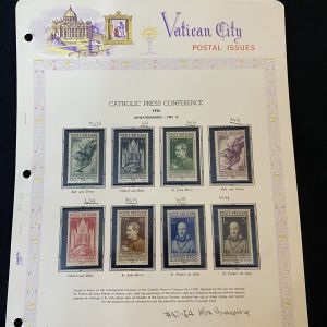 Vatican City -Stamp Collection #47-54 Mint Mix Mounted