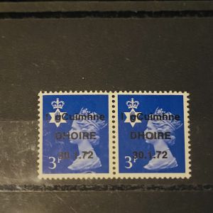 IRA Political Overprint 1972 on British stamps