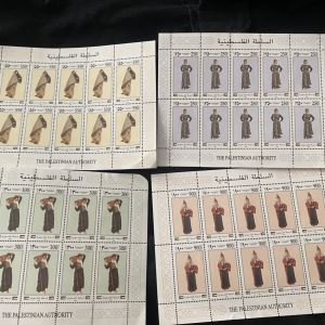 Palestinian #30-33 Mini Sheets of 10 Mint UH