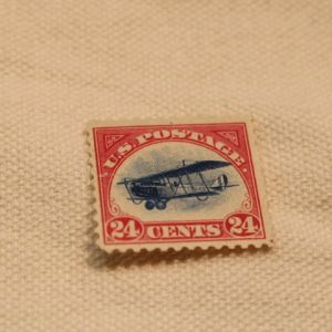 #C3 1918 24c Curtiss Jenny, Carmine Rose & Blue