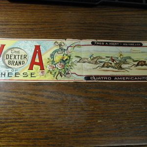 Label The Dexter Brand of Cheese Cuatro Americanitos, Fred A. Hart New York ...