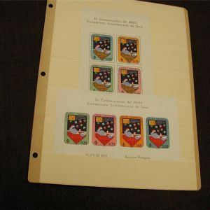 Paraguay Tennis #605-9 two souvenir sheets IMPERF never hinged