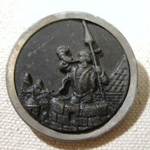 Sentinal of Cracow vintage three dimensional 39mm Button