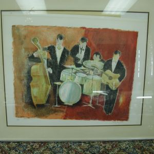 Tony Agostini signed Artists Proof Jazz Quintet lithograph