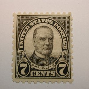 U.S. Scott #588 7 Cent William McKinley 1926, Never Hinged