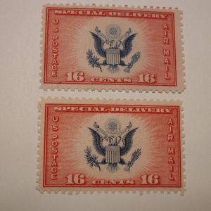 U.S. Scott #CE2 16 Cents Great Seal Airmail Special Delivery Set of Two - 1936, NH