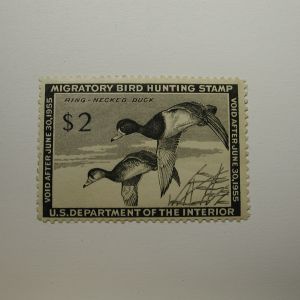 U.S. Stamp Scott #RW21 US Department of Interior $2 Migratory Bird Hunting Stamp Ring-Necked Duck, Small Thin