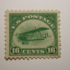 U.S. Scott #C2 1918 16 Cent Jenny Airmail, hinged