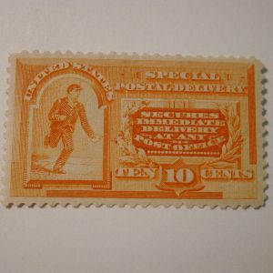 US 1893 Special Delivery 10 Cent Orange #E3 H