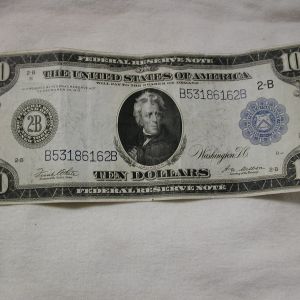 US 1914 $10 FRN NewYork DistrictFR-911b-Very Fine still crisp