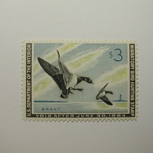 US Department of Interior Scott #RW30 $3 Brant Landing 1963, MNH