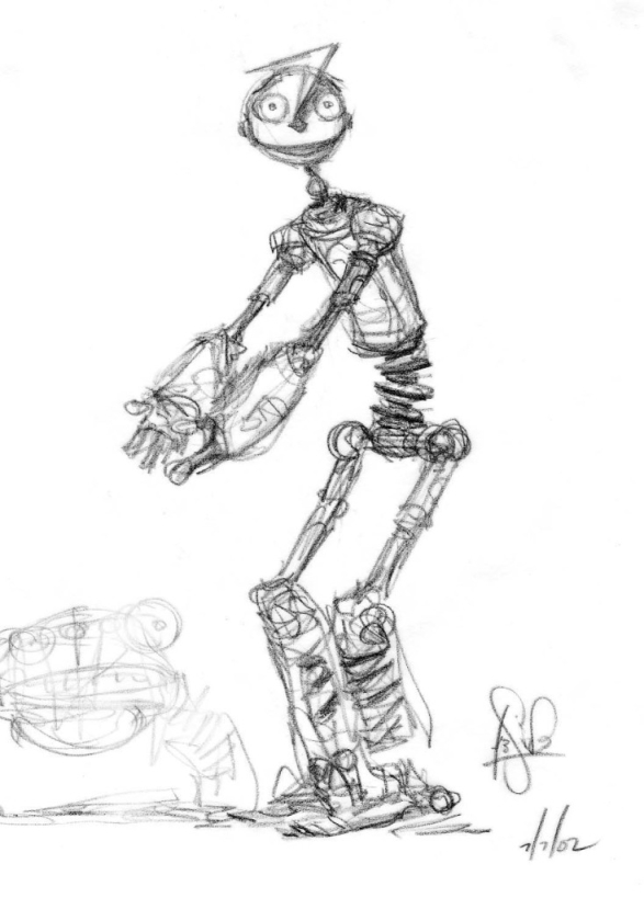 Early Sketch of Rodney from Robots