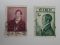 Ireland Stamps – Robert Emmet 1953 #149 and #150 Used – Thomas Moore