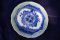 Celadon Blue and White Asian Serving Plate 9"