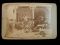 Cabinet Card Lobby Scene in Daily life flirting working rifles late 1890's