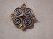 The Metropolitan Mueseum of Arts- Badge Pin -Red and Yellow Garnet