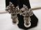 Folli Follie Sterling Nature Repousse dangling pear bouquet earrings