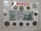 Mexico Peso Collection 12 coins and 1975 UNC Currency Note