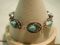 Tear Drop Turquoise set in Ovals filigree Bracelet 7 1/2 inches
