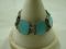 Polished Turquoise Flat Geometric 20mm Bracelet 7 inches