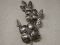 Sterling 4" large  Dogwood flower brooch Carsi Taxco TC-57