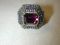 Vintage Heidi Daus Purple Amethyst Multi Octagon 24mm  Wow RING Size 6