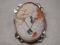 14KT Victorian Cameo diamond & emerald earring & necklace 38 x 48mm