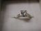 Platinum Half carat Natural Diamond vintage filigree round in square setting