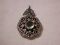 Sterling Galaxy Black Rhodium Crystal two tone checkerboard topaz 25mm