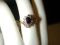 14KT yellow Teardrop dainty Diamond and Blue Spinel Size 4