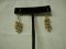 14KT yellow grape bead cluster dangle earrings