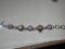 chunky Sterling Smoky Topaz Amethyst Bezel set Bracelet 7 inches