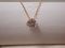 14KT yellow slide 16"cable chain 1.5 carat round moissanite 7mm