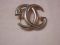 Vintage Gucci Italy Double inverted G interlocking belt buckle Gold toned