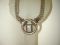 Art Deco Inspired triple Beaded Gold Drama necklace earring set Antiqued stones
