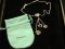 Tiffany & Co.  Vintage Sterling Silver Multi dangling heart 16" Necklace