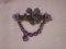 Marcasite Clover Amethyst Ornate dangling Brooch 2 x 2inches Dramatic